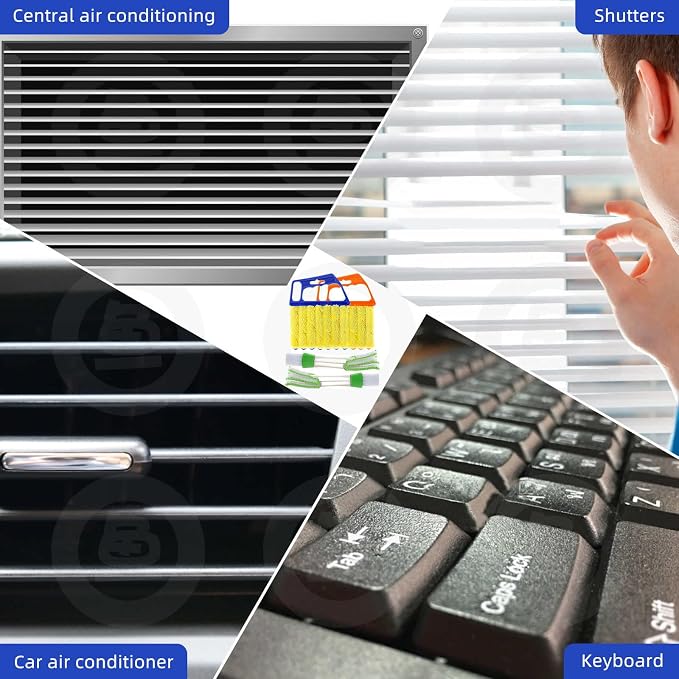 4Pcs Window Venetian Blind Cleaner Duster Tool, Washable 7 Fingers Dusting - Image 6