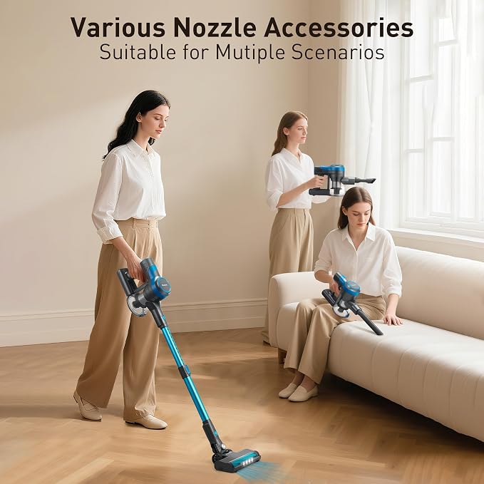 250W 25KPa Suction Cordless Vacuum Cleaner, 6-in-1 Lightweight Stick Vacuum - Image 6
