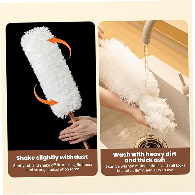 NIDONE Dusters for Cleaning 20in Static Fluffy Lambswool Duster - Image 7
