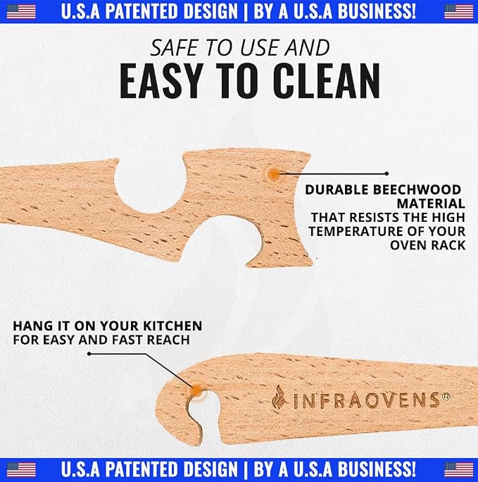 Wooden Oven Rack Puller Stick, Push Pull Tool - Image 5