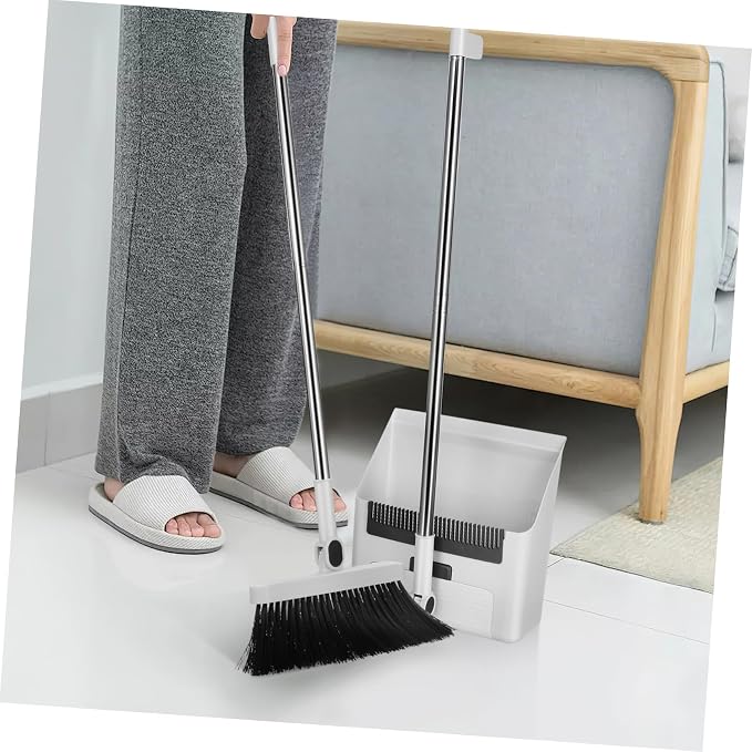 GLEAVI Broom and Dustpan Set 3 in 1 Long Handle Broom - Image 9