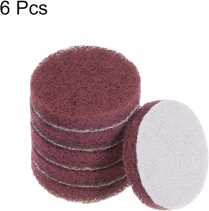HARFINGTON 6pcs Drill Power Brush 2 inch Tile Scrubber Scouring Pads 800 Grit - Image 6