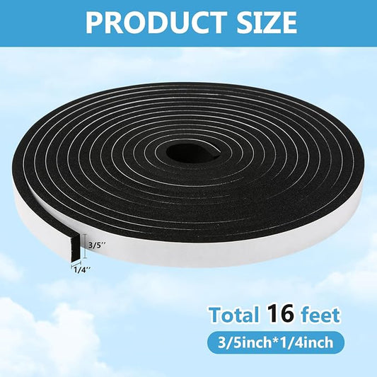 Weather Stripping Door Seal Strip, Strong Adhesive, Lightproof, Soundproof - Image 2