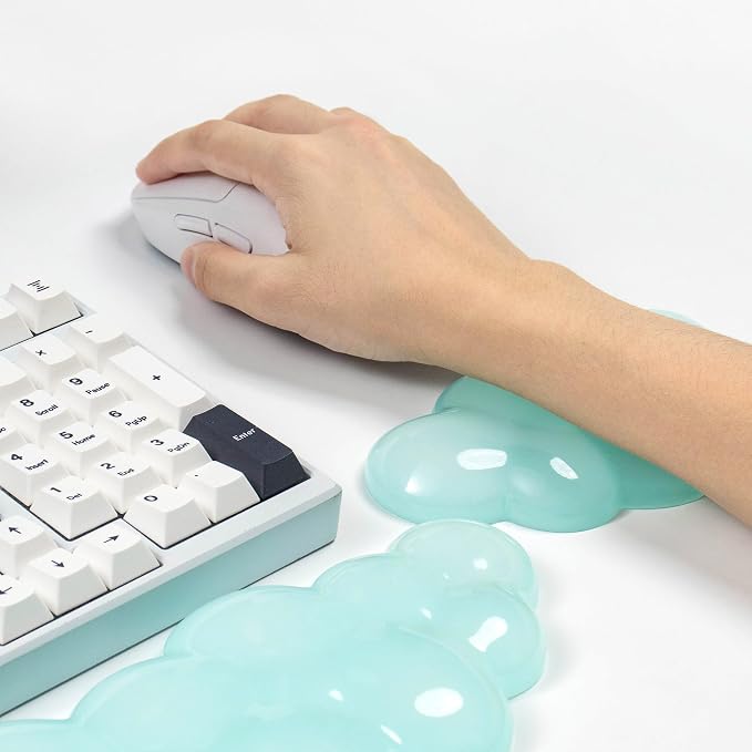 Gel Keyboard and Mouse Wrist Rest Set – Clear Cloud Wrist Rest - Image 7