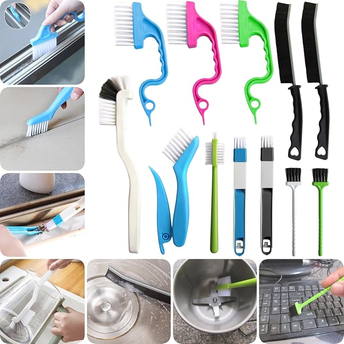 12Pcs Small Cleaning Brush, Crevice Gap Cleaning Brush, Door Window Track - Image 7