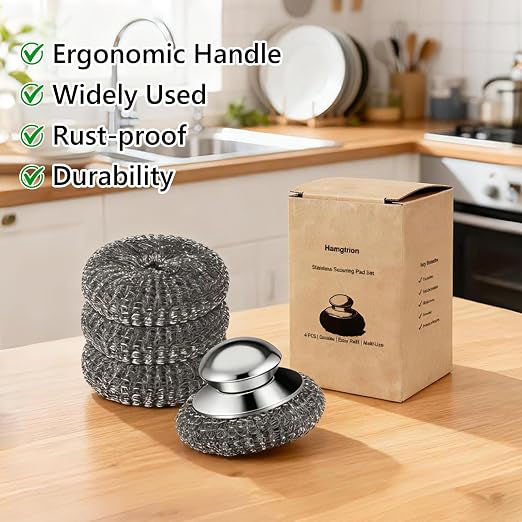 Steel Wool Scrubber, Stubborn Messes on Cookware, Oven & Kitchen Sinks - Image 7
