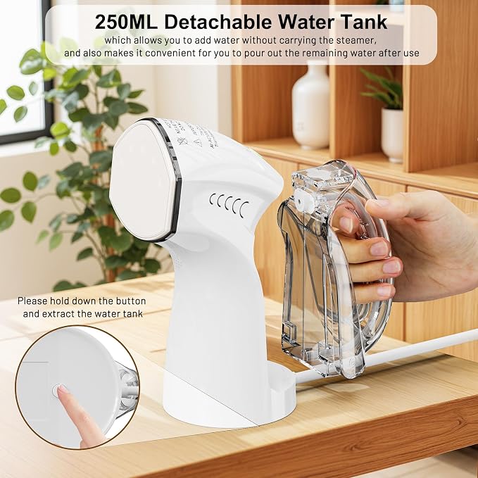 Steamer & Iron 2 in 1 for Clothes, Ceramic Panel, Intelligent Chip Controls - Image 9