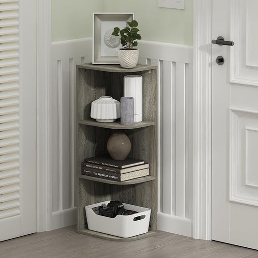 Furinno PASIR Book Shelf, 3-Tier Corner Bookshelf - Image 2