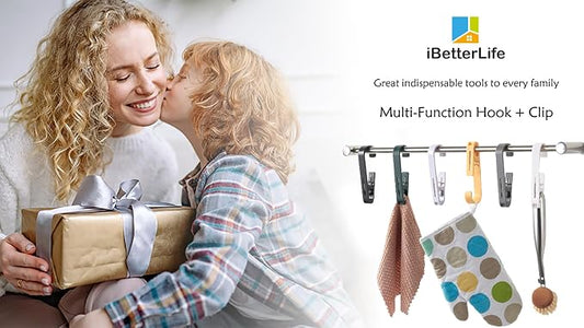iBetterLife 4Pcs Laundry Hooks Hanging Clips Heavy Duty Outdoor Clothes Pins - Image 2