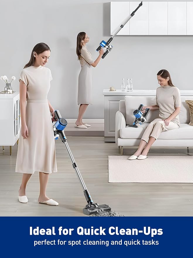 Cordless Vacuum Cleaner, 8 in 1 Powerful Suction Lightweight Vacuum Cleaner - Image 8
