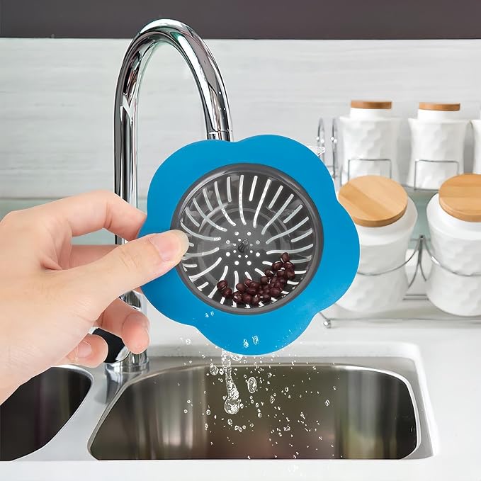 Kitchen Sink Strainer, Large Wide Rim 4.5" Diameter Sink Drain Strainer - Image 7