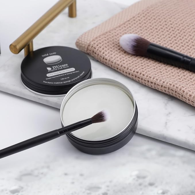 DUcare Makeup Brush Cleaner Shampoo Soap Solid Brush Cleaning Mat Removes - Image 9