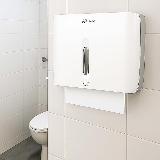Paper Towel Dispenser Wall Mount Commercial Pack of 3 White Holder Fits - Image 7