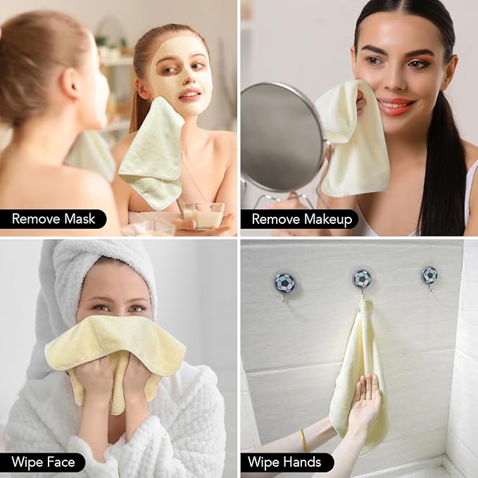 SINLAND Microfiber Facial Cloths Fast Drying Washcloth 12inch x 12inch - Image 8