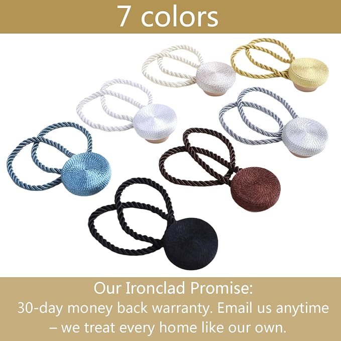 Magnetic Curtain Tiebacks - 12mm Magnetic Tie Backs - Image 6