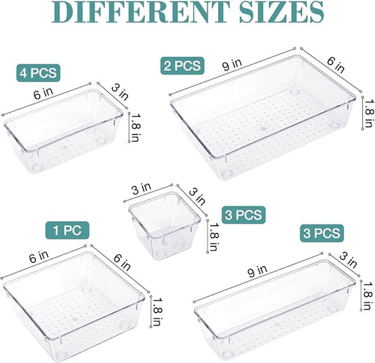 StorMiracle 13 PCS Drawer Organizer Set, 5 Varied Size Bathroom and kitchen - Image 2