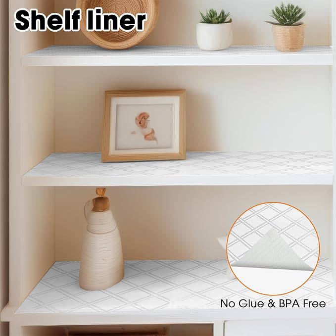 Drawer and Shelf Liner for Kitchen Cabinets Non-Adhesive, Non-Slip Cabinet - Image 9