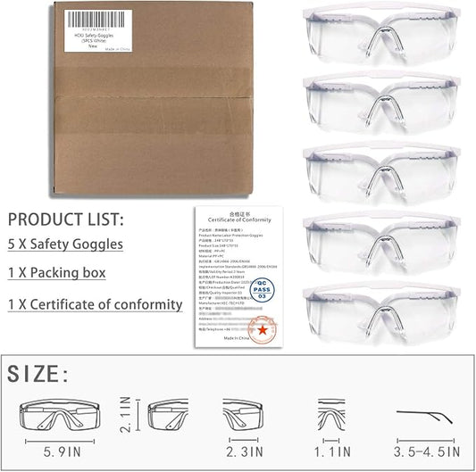 Safety Glasses, Lightweight Fog-Proof Safety Goggles - Image 2