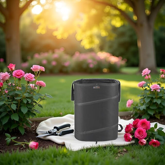 YUDI & GARDEN 46 Gallon Square Collapsible Yard Waste Bin|Collapsible Trash - Image 2
