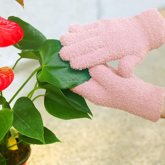 Evridwear Microfiber Gloves for Plant Dusting, Reusable Leaf Cleaning Glove for - Image 9