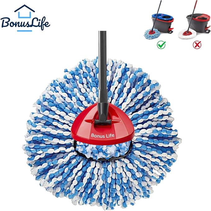 BonusLife 3-Pack Mop Head for O-Ceda RinseClean Spin Mop Refill 2-Tank System - Image 4