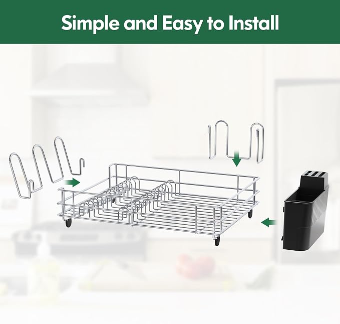 JASIWAY Stainless Steel Dish Drainers Drying Rack - Image 7