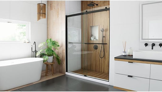 DreamLine Sapphire 56-60 inch W x 76 inch H Semi-Frameless Bypass Shower Door - Image 2