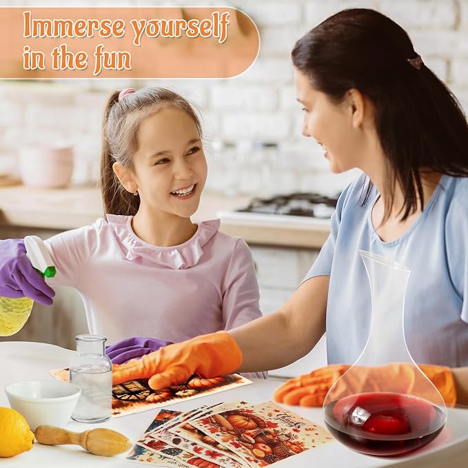 Lucomb 8 Pack Thanksgiving Swedish Dishcloths - Image 7