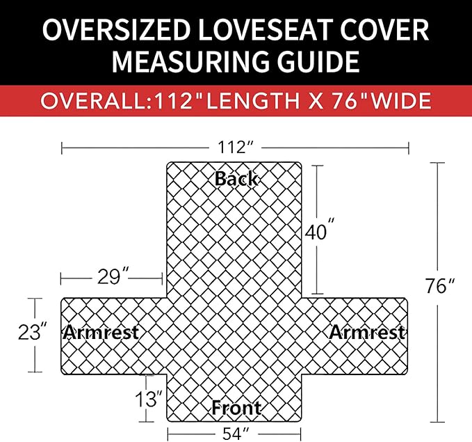 Easy-Going Sofa Slipcover Reversible Loveseat Sofa Cover Couch Cover for 2 Cushion Couch Furniture Protector with Elastic Straps for Pets Kids Dog Cat (Oversized Loveseat, Dark Blue/Ivory)