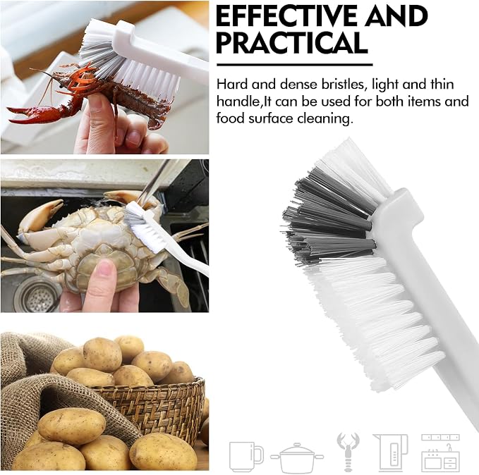Dish Scrub Brush 8PCS Small Scrub Brush Nylon Gap Cleaning Brush - Image 9