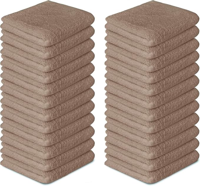 Softolle 100% Cotton Washcloths 24 Pack Soft, Highly Absorbent Washcloth - Image 8
