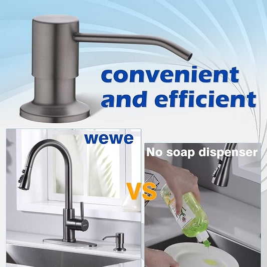 WEWE in Counter Soap Dispenser for Sink, Kitchen Faucet Soap Dispenser Kitchen - Image 2
