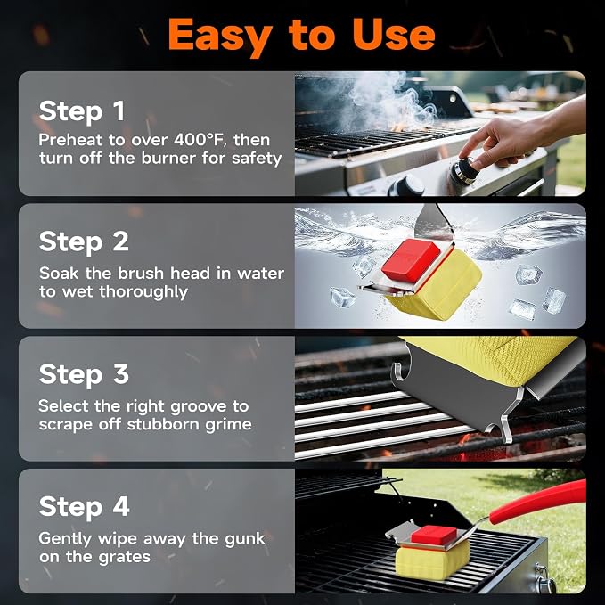 Bristle Free Grill Brush with Scraper - Image 8
