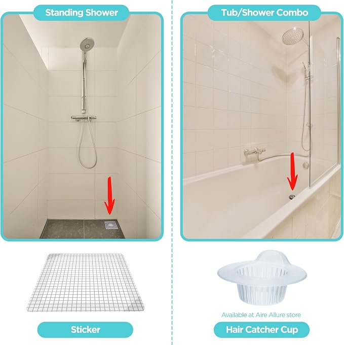 25 Pack Disposable Shower Drain Hair Catcher Mesh Stickers - Image 5