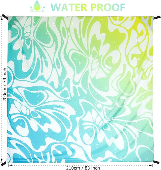 HIHOHO Beach Blanket Waterproof Sandproof Extra Large Beach Mat 79" X - Image 2