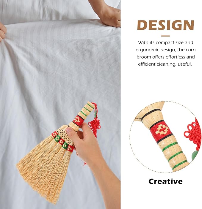 Corn Whisk Broom Handheld Brush Small Whisk Bed Desktop Sweeping Small Corn - Image 9
