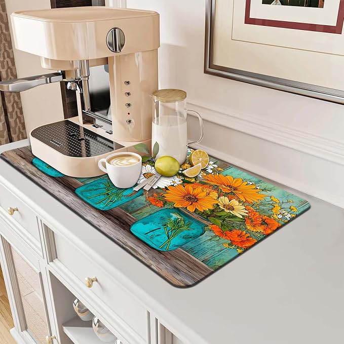 MCALK Floral Vases Dish Drying Mat - Image 7