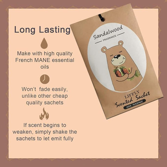 14 Packs Sandalwood Scented Sachets Bag - Image 2