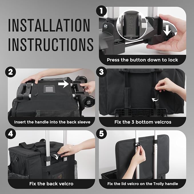 Rolling Cleaning Caddy Bag - Image 8