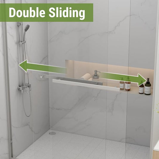 Shower Door 44-48" W * 72" H, Polished Chrome Double Sliding Shower Door - Image 2