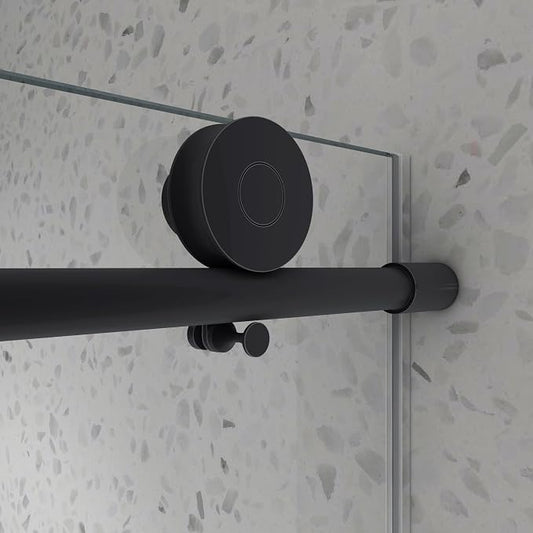 Frameless Shower Door 49"-54" W x 76" H-5/16 Tempered Glass Single Sliding - Image 2