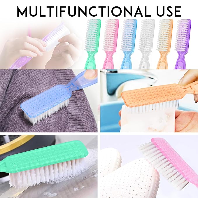 HOFASON 6 Pack Nail Brush for Cleaning Fingernails, Nail Brush Handle Grip - Image 7