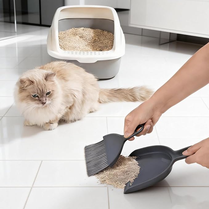 THINKLEARN 2PCS Small Dust Pan and Brush Set, Mini Broom and Dustpan Set - Image 9