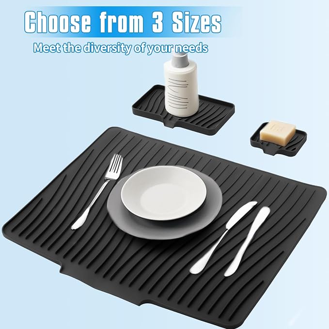 Silicone Dish Drying Mat for Kitchen Counter - Image 7