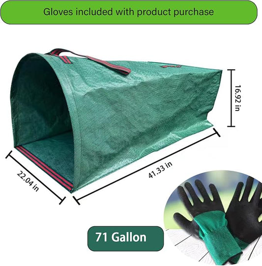 2 Pack 71 Gallon Reusable Leaf Collector Bag - Image 2
