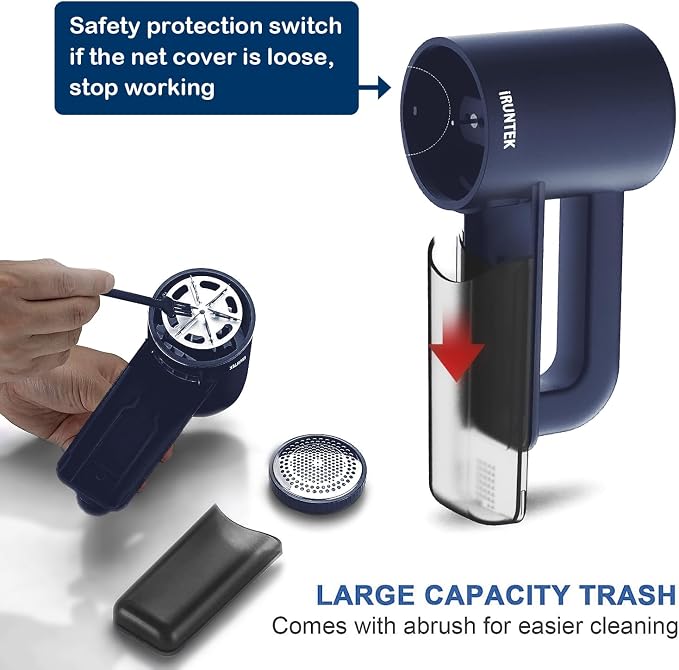 iRUNTEK Rechargeable Fabric Shaver & Lint Remover|3-Speed Lint Shaver - Image 6