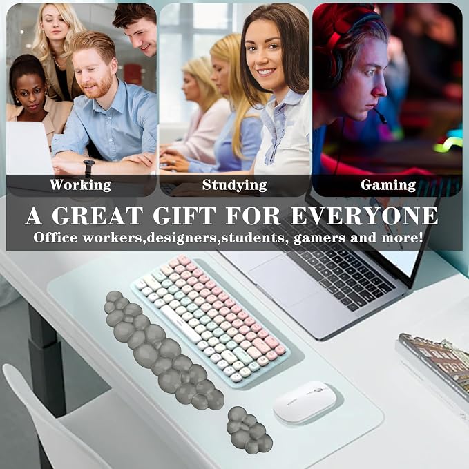 Gel Cloud Keyboard and Mouse Wrist Rest, Cute Wrist Support and Arm Support - Image 7