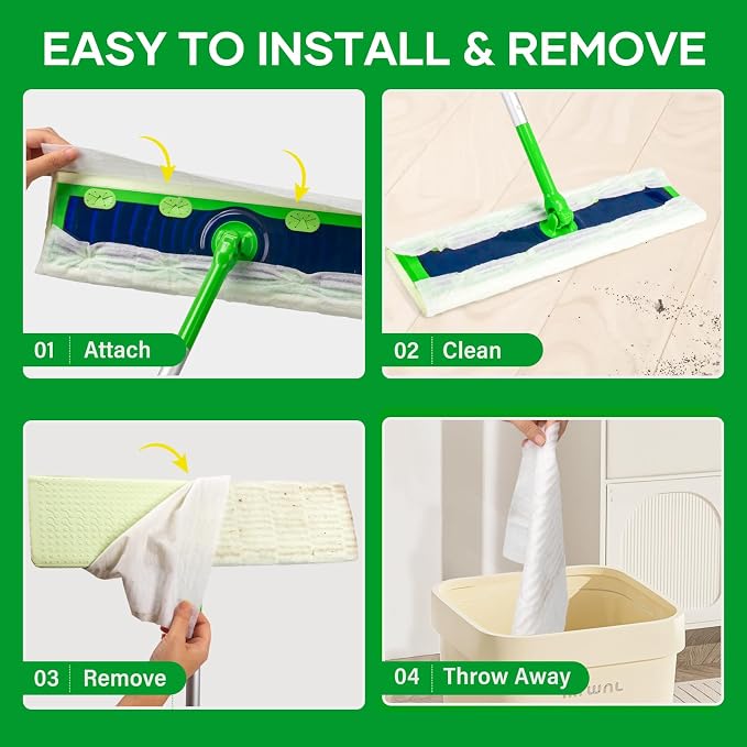60 Pack Dry Sweeping Cloths for Swiffer Sweeper XL Replacement - Image 6