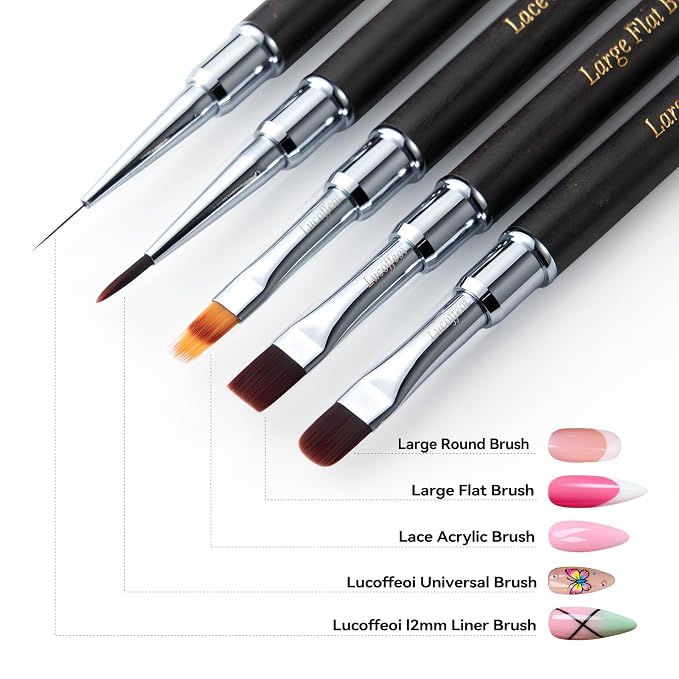 Nail Art Brush, 2-in-1 French Tip and Cuticle Cleanup Brush - Image 9