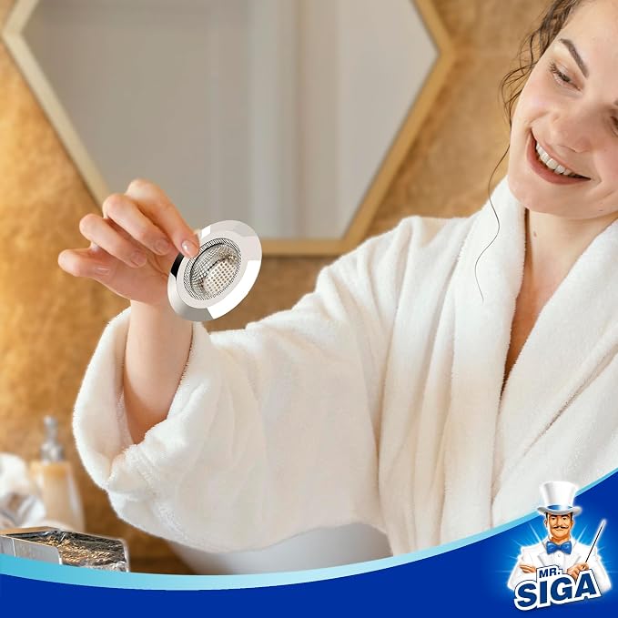 MR.SIGA Bathtub Drain Strainer, Stainless Steel Shower Bathtub Drain Hair - Image 8